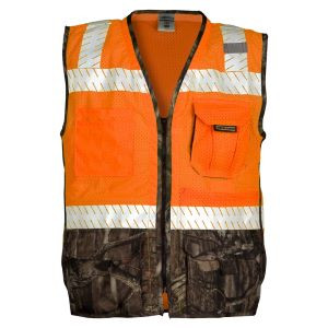 Ml Kishigo Premuim Brilliant Series Heavy Duty Vest - Mossy Oak - Orange - Extra Large