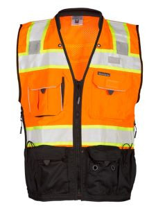 Premium Black Series Surveyors Vest Orange - Small