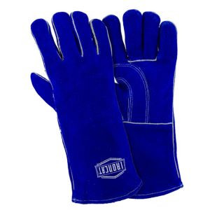 Slightly Select Shoulder Split Cowhide Welding Glove, Reinforced Wing Thumb, Cotton/Foam Lining, Gauntlet Cuff, Welted Fingers, Kevlar Sewn