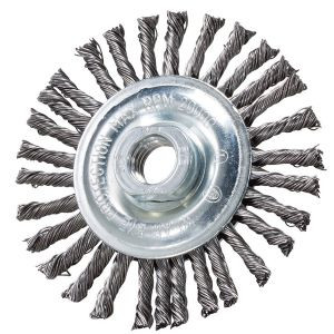 4inx 3/16 X 5/8-11 Wire Wheel .020 Stainless