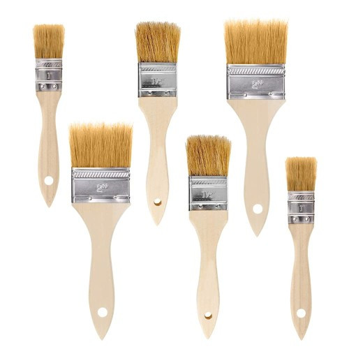 1" Pure Bristle Wood Handle Paint Brush 36/Box