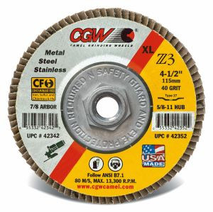 6" X 5/8-11 T27 Z3 Reg 120 Grit