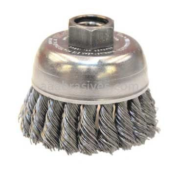 4" Single Row Knot Wire Cup Brush