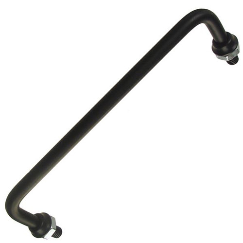 Round Grip Pull Handle with 3/8"-24 Threaded Stud, 4" Wide Center-to-Center, 303 Stainless Steel