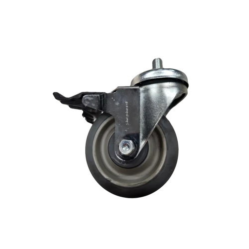 Machine Swivel Caster W/Hard Rubber Wheels, 200Lb. Capacity
