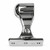 Chrome Steel End Stanchion 30 Deg Offset RH"