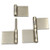 Type B 0.075 Inch Gauge 1 1/2 Inch Open Width Stainless Steel Flag Type Hinge