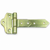 Steel Flush Hansen Strap Hinge 8"