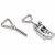 Zinc 702L Locking Stamped Hinged Loop End Adjustable Over Center Catch with Holes