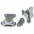 Zinc Plated 2090 Series Non Locking Hook End Wing Turn Catch with Holes