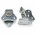 Zinc Plated 2090 Series Non Locking Hook End Wing Turn Catch with Holes