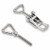 Stainless Steel 702S Non Locking Stamped Hinged Loop End Adjustable Over Center Catch with Holes