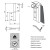 White Aluminum Spring Hinge for Screen Door