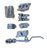 3 Point Cadium Plated Malleable Iron Adjustable Handle Cam Action Door Lock Kit