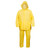 Value-Line .10 Mm 100% Pvc 3 Piece Rainsuit, Open Front With Snaps And Elastic Waist Pants, Yellow Color