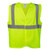 Class Ii Lime Solid Vest, Velcro Closure, 2" Silver Reflective Tape