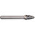 Sg-3 Tree-Pointed End, Carbide Burr, 1/4" Shank, Double Cut