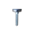 Glide, Threaded Stem, Stem Size 1/2"13X2-1/2", Non-Skid Base Diameter Size 1-11/16", Steel Plated Shell Over Base With Hex Adjustable Nut