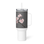 Travel Mug with Handle Cherry Blossom - Floral Coffee Cup 