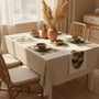 Beige bohemian dining room