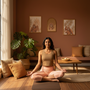 Orangutan Leggings - meditation pose