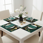 Bright dining table with Emerald Plants placemat set
