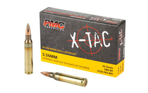 PMC Ammunition, XTAC, 556NATO, 55 Grain, Full Metal Jacket, 20 Round Box