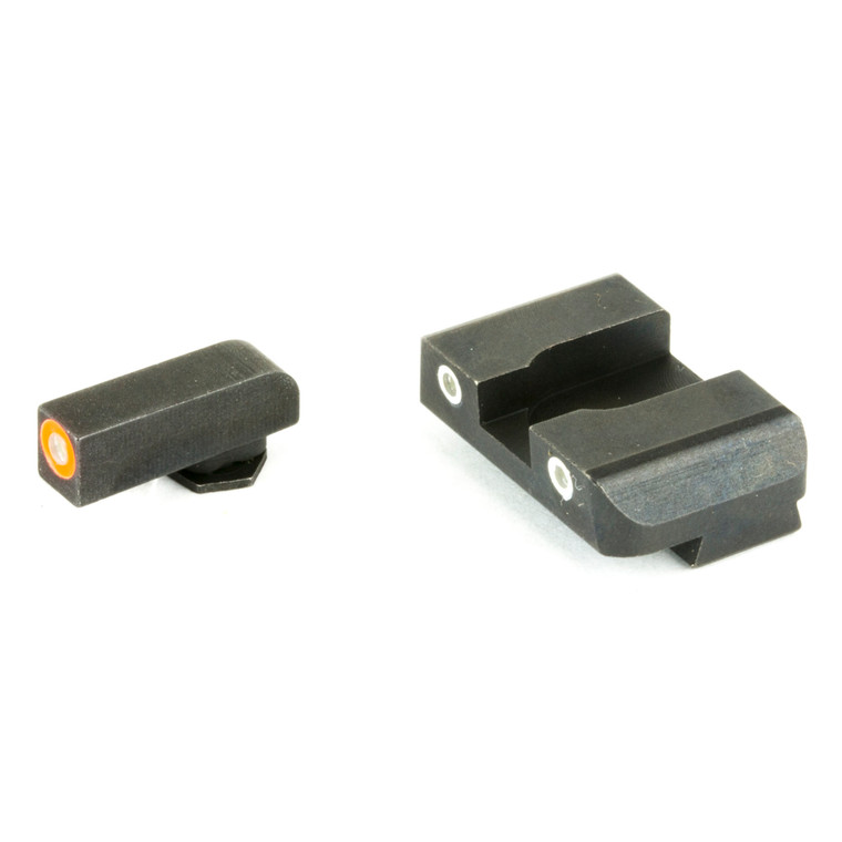 AmeriGlo 3-Dot Tritium Sights, Standard Glock, ORG Front/WHT Rear