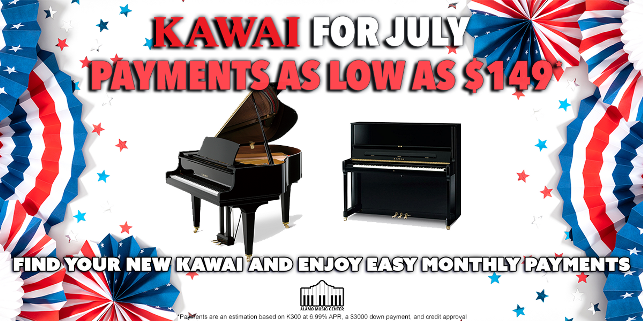 Kawai for July - Payments as low as $149* | St. Louis Piano