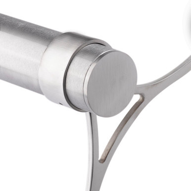 Flush Flat End Cap - Brushed Stainless Steel - 2" OD