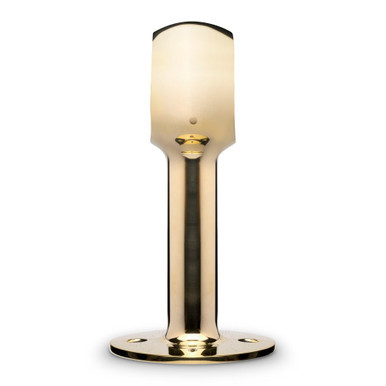 Rounded Center Post Bracket - Polished Brass - 2" OD