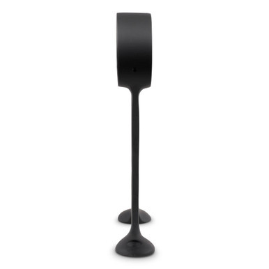 Floor Mount Foot Rail Bracket - Matte Black - 2" OD