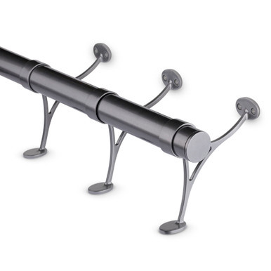 Gunmetal Grey Bar Foot Rail Kit