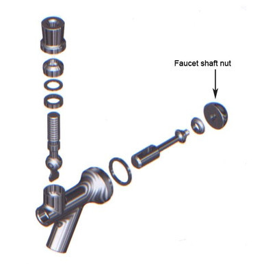 Draft Beer Faucet Shaft Nut