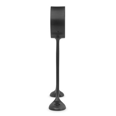 Floor Mount Foot Rail Bracket - Blackened Steel - 2" OD