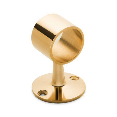 Flush Center Post - Polished Brass - 1.5" OD