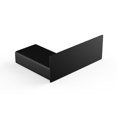 Matte Black Double Hem Drink Rail - Right End Cap