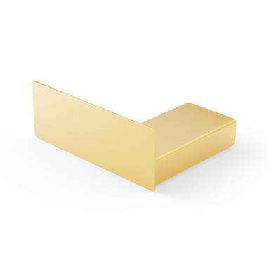 Misty Brass Double Hem Drink Rail - Left End Cap