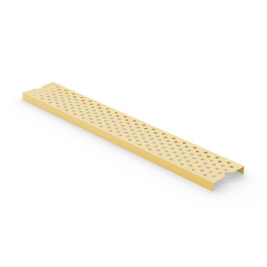 Misty Brass Perforated Drip Tray for Double Hem Drink Rail - 23-7/8"