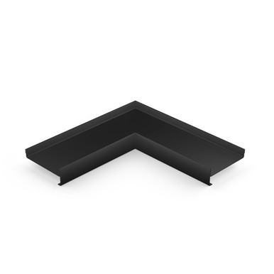 Matte Black Double Hem Drink Rail - Inside Corner