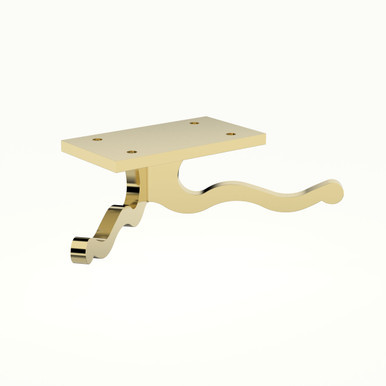 Double Undermount Purse & Coat Hook - Polished Brass