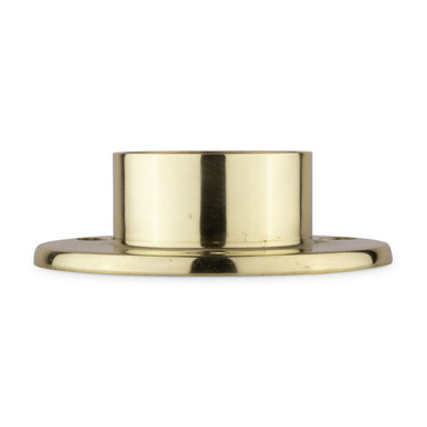 4" Wall Flange - Shelving - Polished Brass - 2" OD