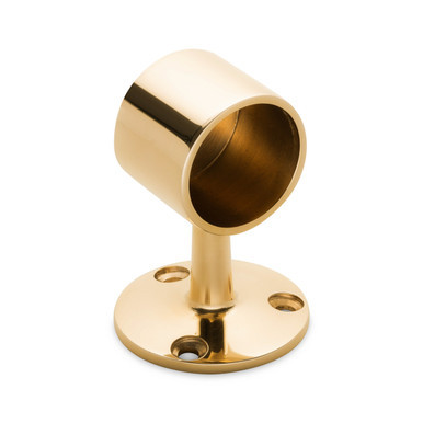 Flush End Post - Shelving - Polished Brass - 1.5" OD