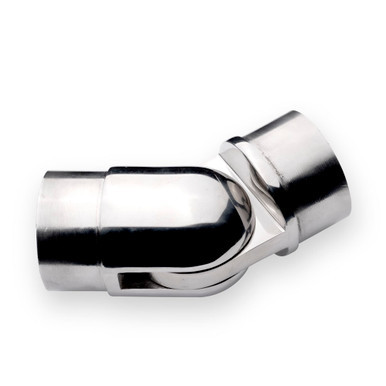 Adjustable Flush Elbow - Polished Stainless Steel - 2" OD