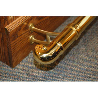 Scroll End Cap - Polished Brass - 2" OD