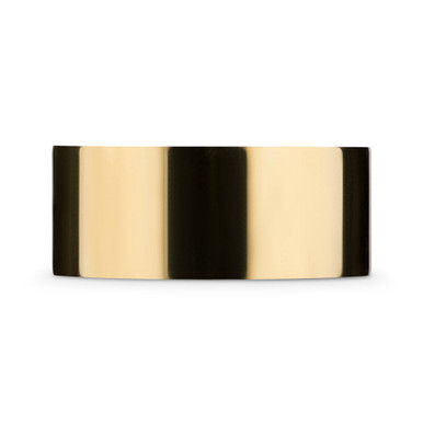 External Flat End Cap - Polished Brass - 2" OD