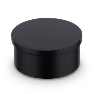 Flush Flat End Cap - Matte Black - 2" OD