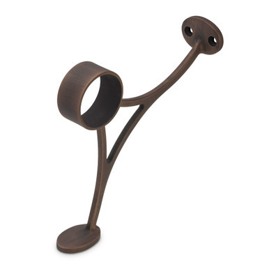 Combination Foot Rail Bracket - Antique Bronze - 2" OD