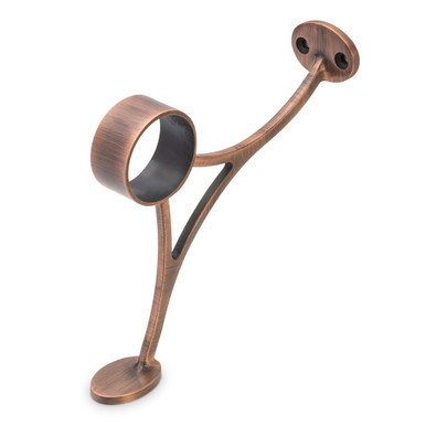Combination Foot Rail Bracket - Antique Copper - 2" OD