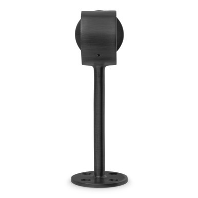 90 deg. Post Foot Rail Bracket - Blackened Steel - 2" OD